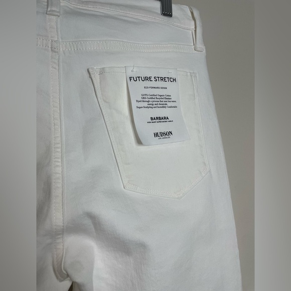 Hudson Barbara High Waist Super Skinny Ankle White Jeans NWT - Picture 13 of 16